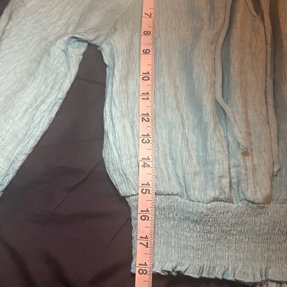 Blue Rain Peasant Boho Womens Top Sz M - Picture 10 of 10